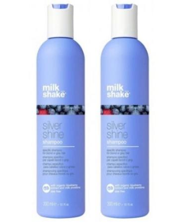 Milkshake Milk Shake Silver Shine Blonde and Gray Hair Silver Effect Shampoo 300 ml 2 Pieces