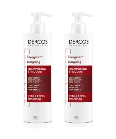Vichy Dercos Energising Shampoo 400 Ml X 2 Pieces | Hair Loss Series Original Size 2 Piece Set