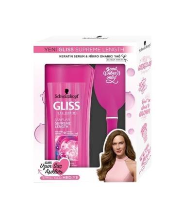 Gliss Supreme Length Shampoo 550 Ml + Comb