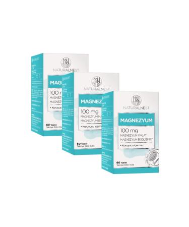 Natural Nest Magnesium 60 Tablets 3 Boxes