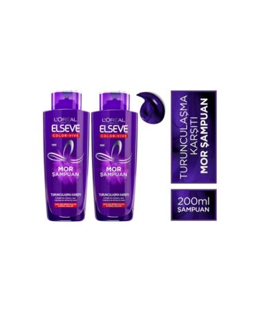 Elseve L'or al Paris Anti-Orange Purple Shampoo 200ml X 2 Pcs