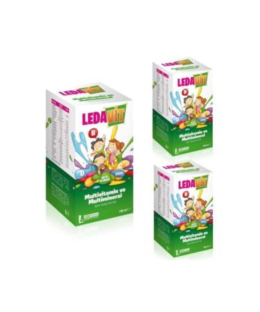 LedaPharma Ledavit Multivitamin and Mineral Syrup 150ml X3 Pieces