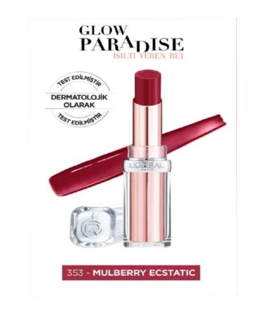 L'Oreal Paris Glow Paradise Balm-in-Mulberry Ecstatic-lipstick - Luminous Lipstick 353