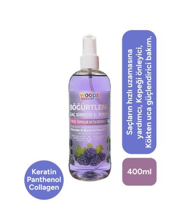 Woops Plus Blackberry Hair Vinegar and Hair Tonic Hyaluronic Acid Collagen Aloe Vera Keratin...