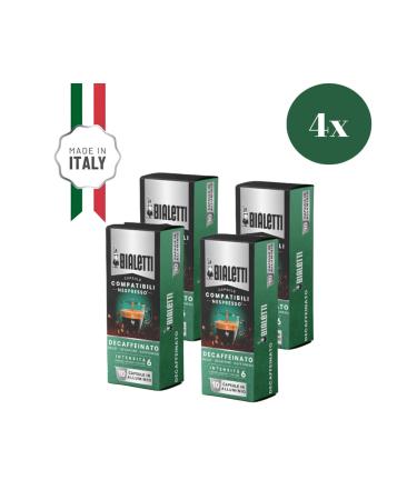 Bialetti Nespresso Compatible Decaffeinato Decaffeinated Capsule Coffee 4x10 Pieces