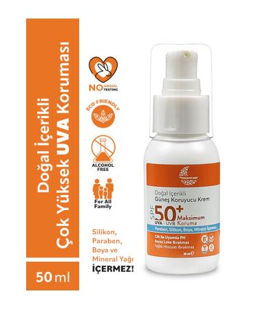 Organic Baby Natural Content Baby Child and Adult Sunscreen Anti-Stain Vegan Uva Uvb 50 Spf All Skin Types