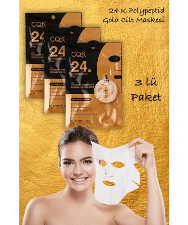 Dahaus 3 Pieces 24K Gold Mask Sodium Hyaluronic Acid Collagen Zinc Pore Color Repair Face Mask