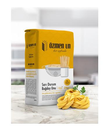 Ozmen Yellow Durum Wheat Flour 2 Kg - Buy Online on GoSupps.com