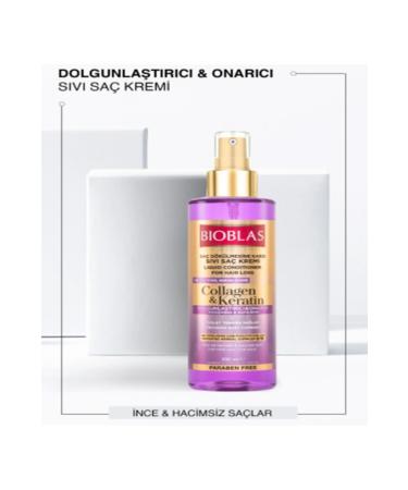 Bioblas Anti Hair Loss Collagen & Keratin Liquid Hair Conditioner 200 ml 6 pieces - Buy Online on GoSupps.com
