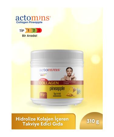 Actomins Collagen Pineapple - Pineapple Flavored Collagen 310 gr