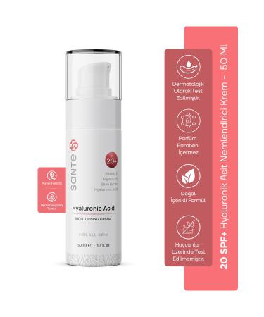 SantePlus Hyaluronic Acid Water Based Anti-Aging Day Cream 20 Spf Sun Protection 50 ml