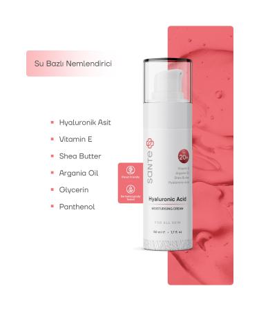 SantePlus Hyaluronic Acid Water Based Anti-Aging Day Cream 20 Spf Sun Protection 50 ml - Buy Online on GoSupps.com