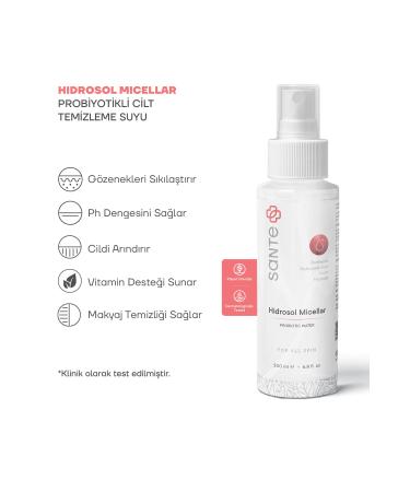SantePlus Sante Plus Hydrosol Micellar Probiotic Facial Cleansing Water 200 Ml - Buy Online on GoSupps.com