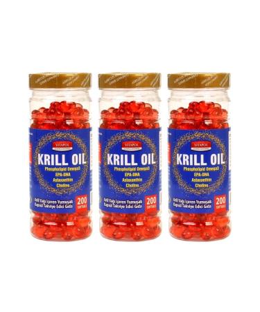 Vitapol Krill Oil 3x200 Softgels Phospholipid Omega 3 Epa Dha Astaxanthin Choline
