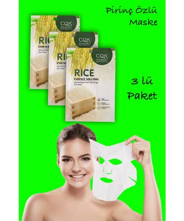 Dahaus 3 Pieces Rice Silk Protein Essence Tone Equalizing Rice Face Mask 30ML XLM0182