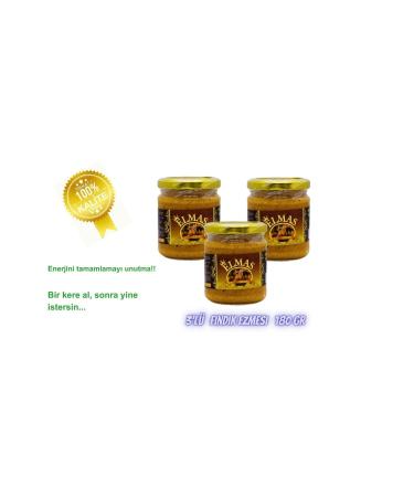 Elmas Hazelnut HAZELNUT PASTE 180 GR X 3 PIECES (3-PIECE TASTING SET)