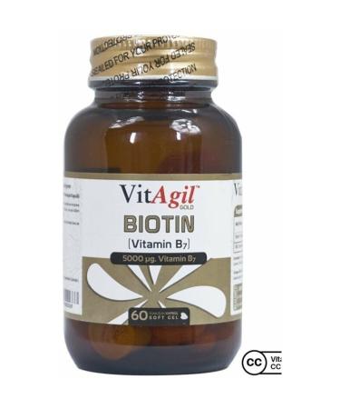 Allergo Vitagil Gold Biotin 5000 Mcg 60 Capsules