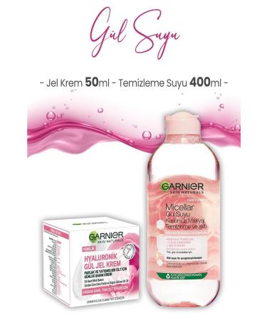 Garnier Micellar Rose Water Make-Up Remover Radiance 400 ml and Gel Cream 50 ml