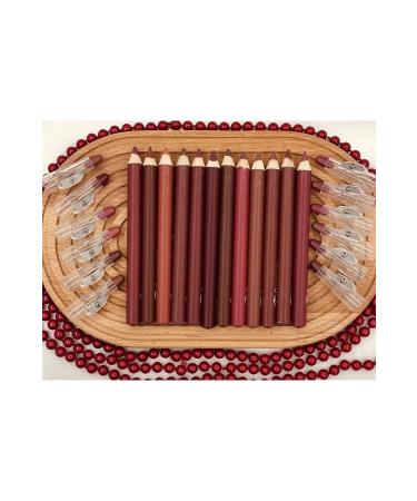 Lady Beauty Lip Pencil Matte Color Lipstick Jumbo Thick Pencil Lipstick Waterproof 12 Pcs