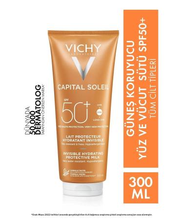 Vichy Capital Soleil SPF 50+ Moisturizing Face and Body Sun Milk for Sensitive Skin 300 ml