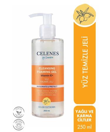 Celenes by Sweden Sea Buckthorn Cleansing Gel 250ml Oily/mixed + Eyebrow and Eyelash Care Oil 20 Ml - Buy Online on GoSupps.com