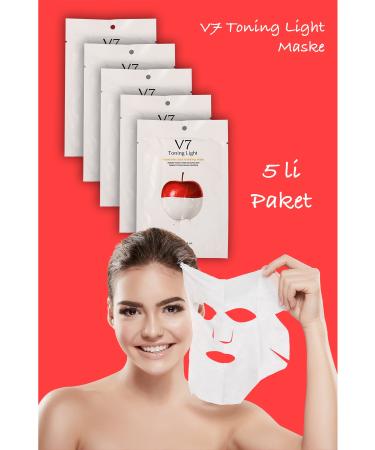 Uniquem 5 Pieces One Toning Light Sticking Instant Brightening Soothing Vitamin Mask Xlmv7