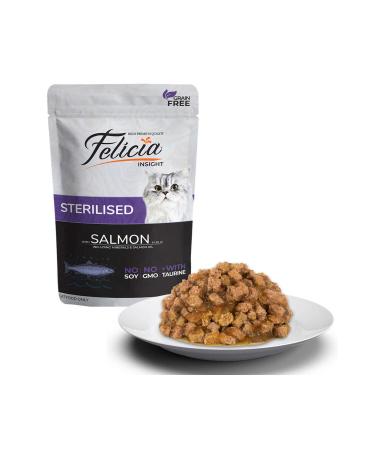 Felicia Grain-Free 85 gr Pouch Sterilized Salmon Wet Cat Food 12 Pieces