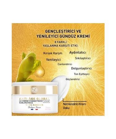 Yves Rocher Dry Skin Day Cream - Regenerating Anti-Aging Herbal Stem Cell Care / Anti-Age Global - Buy Online on GoSupps.com