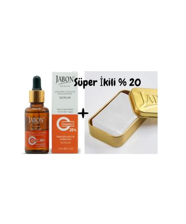 JABON Collagen Additive Color Equalizer and Skin Brightening Vitamin C Serum + Skin Whitening Soap