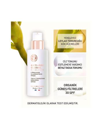 Yves Rocher Anti-Spot 30 SPF Emulsion Cream - Regenerating Anti-Aging Herbal Stem Cell Care - Buy Online on GoSupps.com