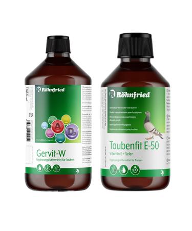 R hnfried Gervit-w (30ML) Taubenfit E-50 (30ML) Double Set (GLASS BOTTLE - SPLIT FROM ORIGINAL BOTTLE)