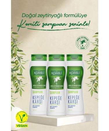 Komili Anti-Dandruff Vegan Shampoo for Dandruff Hair Set of 3 - 3 X 500 ML - Buy Online on GoSupps.com
