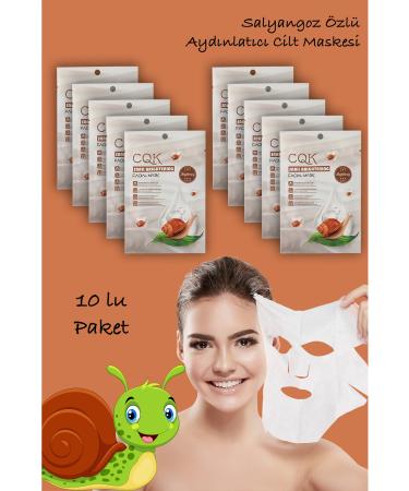 Xolo 10 Piece Snail Mask Brightening Hydration Centella Asiatica Snail Brightening XLM106