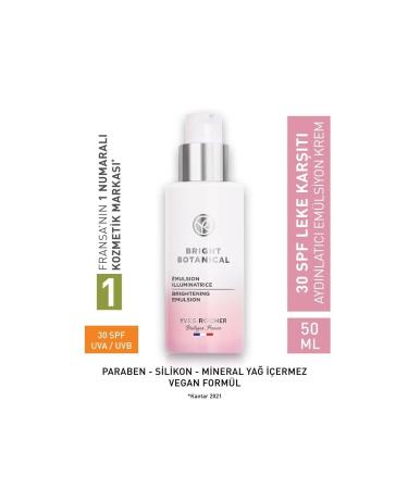 Yves Rocher 30 SPF Emulsion Cream Anti-Stain and Anti-Wrinkle Brightening and Tone-Equalizing Vitamin E 50 ml