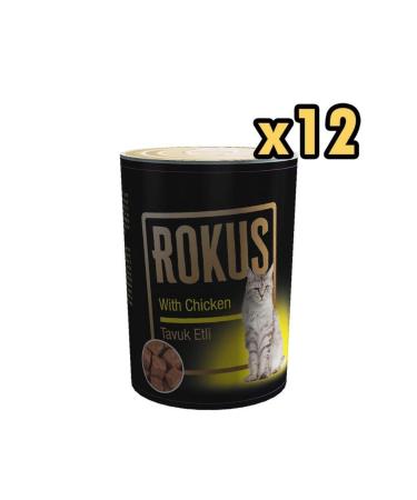 Rokus Chicken Adult Cat Canned Food 410 Gr X 12 Pieces