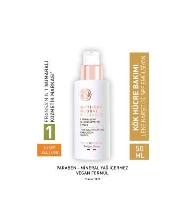 Yves Rocher Anti-Spot 30 SPF Emulsion Cream - Regenerating Anti-Aging Herbal Stem Cell Care - Buy Online on GoSupps.com