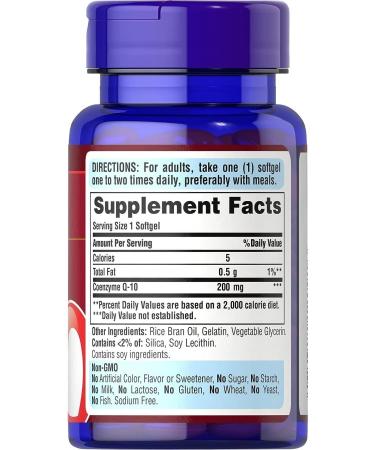 Puritan's Pride Co Q-10 200 mg 30 Softgels - Buy Online on GoSupps.com
