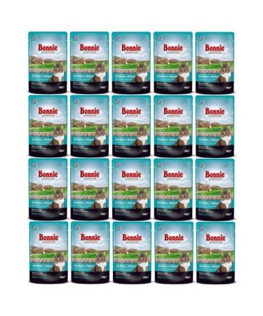 Bonnie Salmon Trout Pouch Jelly Cat Canned Food 85 gr 20 Pieces