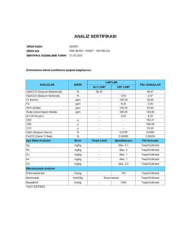 Hanzade Herbal English Sodium Bicarbonate 1 Kg x 3 Pieces Food Type No Additives - Buy Online on GoSupps.com