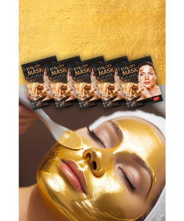 Xolo 5 Pieces 24k Witch Hazel Oil Gold Blackhead Mask 20 Grams Peelable Face Mask Xlm694