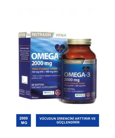 Nutraxin Omega 3 Fish Oil 2000 mg 60 SoftGel