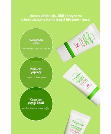 ELENSILIA 8 Types Cica and Hyaluronic Acid Moisturizing Korean Sun Cream Elensilia Green Energy Sun SPF50+PA++++ - Buy Online on GoSupps.com
