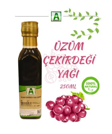 Aktarzane Grape Seed Oil 250ml grape seed oil uva semen oleum natural grape seed oil