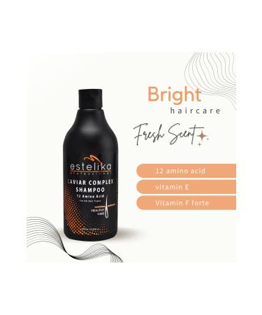 Estelika Professional Anti-Hair Loss Keratin-caviar Essence Hair Care Shampoo 500 ml - Buy Online on GoSupps.com
