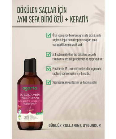 Agarta Natural Shampoo Anti Hair Loss Solution 400 Ml 3 Pieces - Buy Online on GoSupps.com