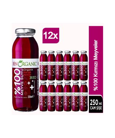 Benorganic Organic Red Fruits Juice 12x250 ml