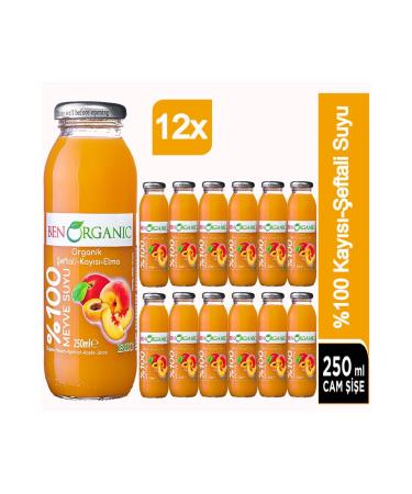 Benorganic Organic Peach Apricot Apple Juice 12x250ml
