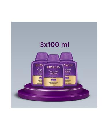 Bioxcin Collagen And Biotin Volume Shampoo 3x100 Ml Travel Size