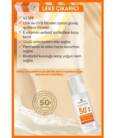 Dermavia Spf 50 Face and Body Protection Anti-Spot Sun Cream 100 ml - Water Resistant Combination Skin - Buy Online on GoSupps.com