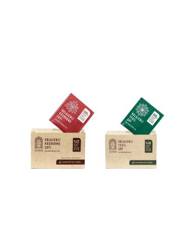 Ashnan Collagen Green Tea Collagen Rosehip Tea Double Pack Collagen